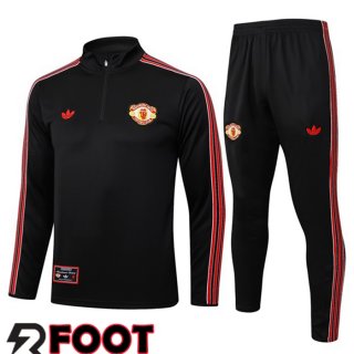 Ensemble Survetement de Foot Manchester United Noir 2025/2026