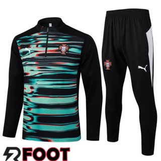 Ensemble Survetement de Foot Portugal Vert Noir 2025/2026