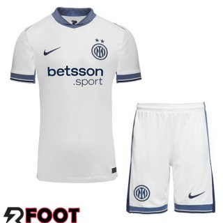 Maillot de Foot Inter Milan Enfant Exterieur Blanc 2024/2025