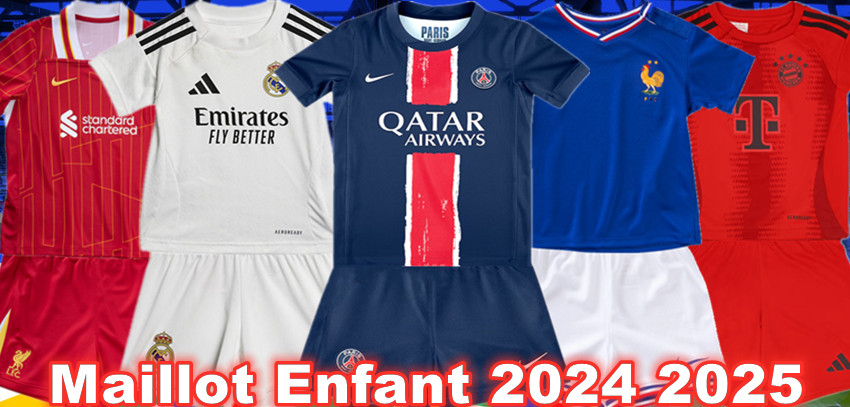 Vente Aux Encheres Maillot De Foot Enfant 2024 2025 Pas Cher En Thailande